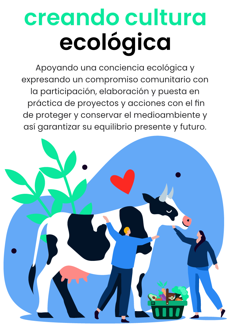 Apoyando una conciencia ecológica y expresando un compromiso comunitario con la participación, elaboración y puesta en práctica de proyectos y acciones con el fin de proteger y conservar el medioambiente y así garantizar su equilibrio presente y futuro.